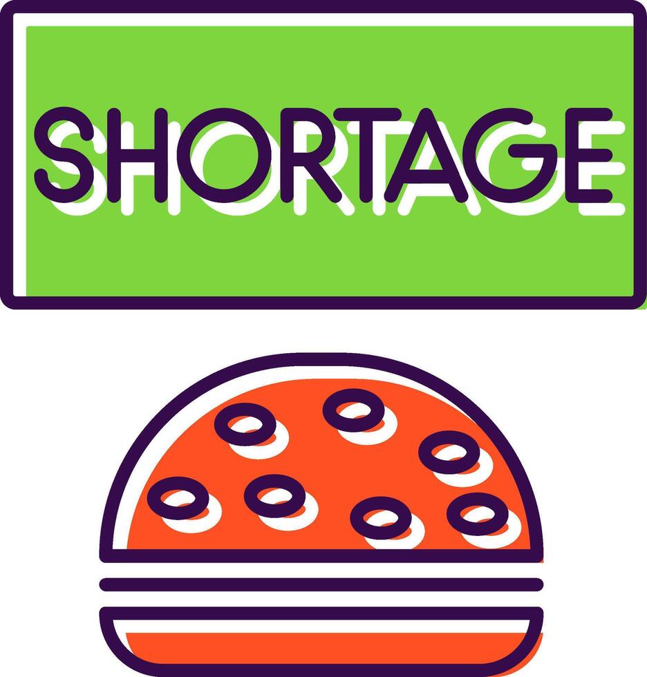 Shortage Filled  Icon vector