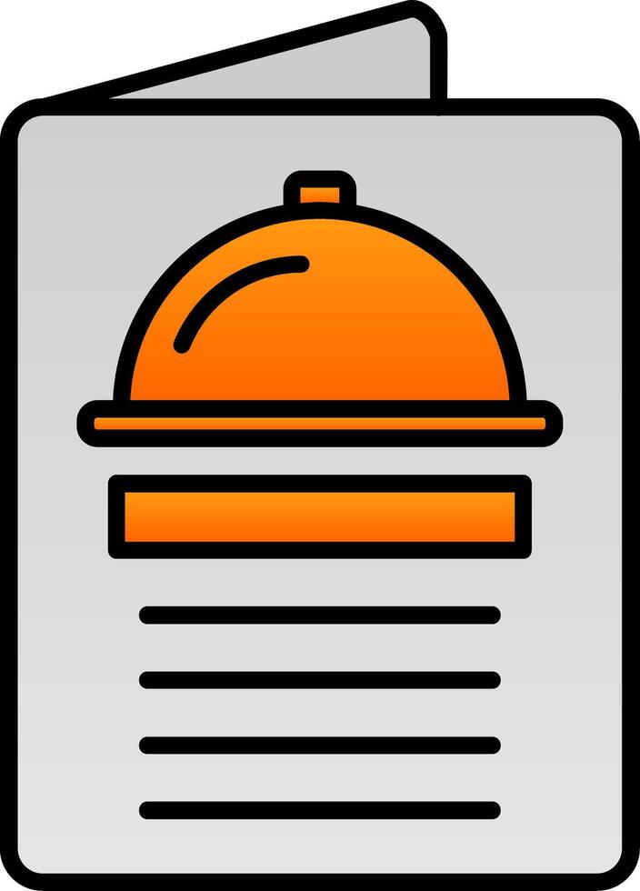 Menu Line Filled Gradient  Icon vector