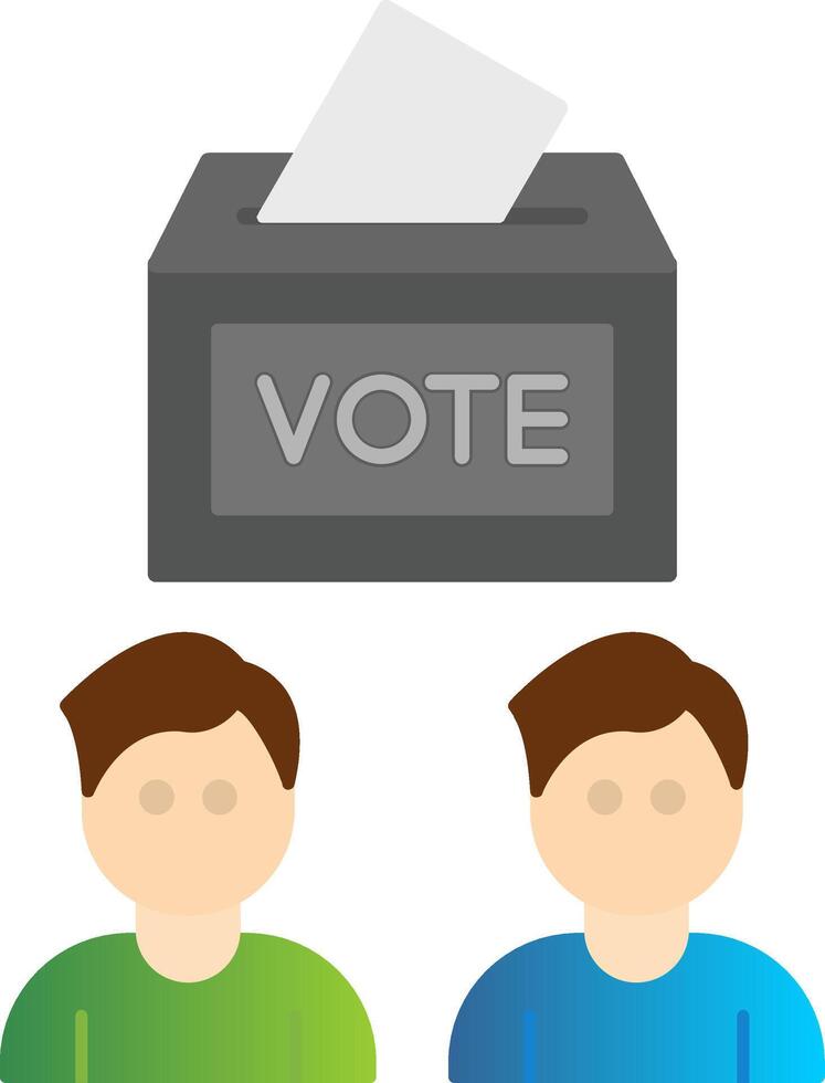 Voters Flat Gradient  Icon vector