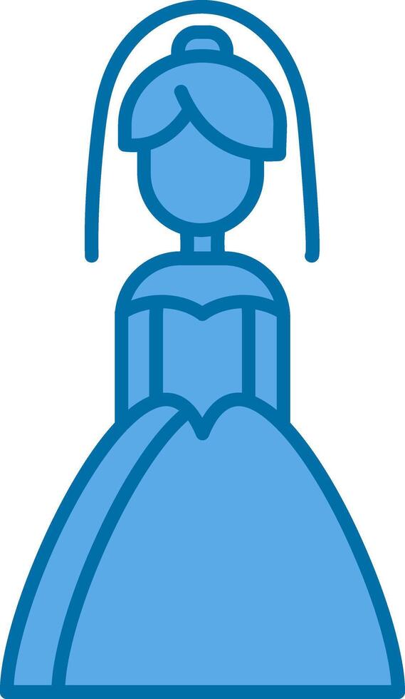 Bride Filled Blue  Icon vector