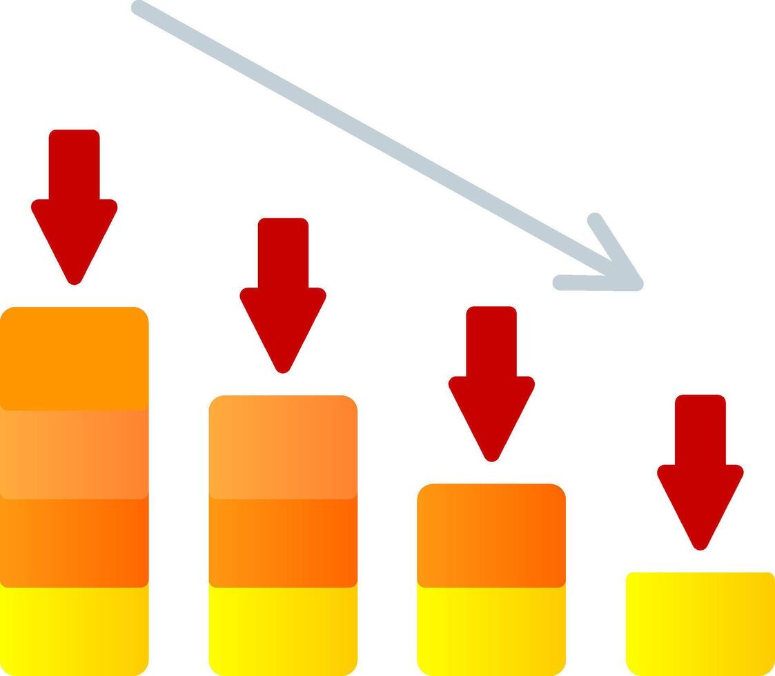 Crash Flat Gradient  Icon vector