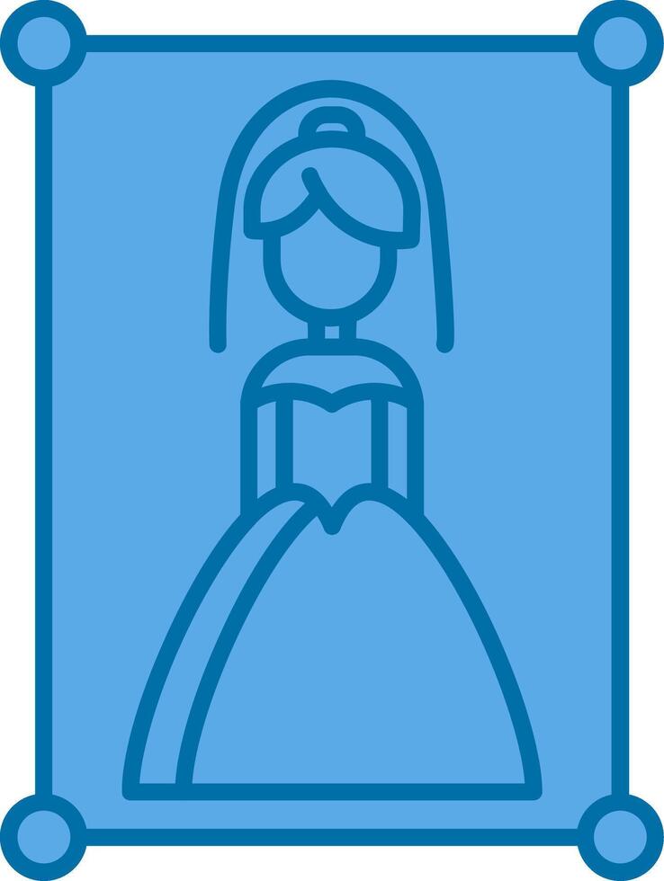 Wedding Photography Filled Blue  Icon vector