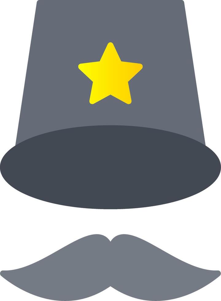 Top Hat Flat Gradient  Icon vector