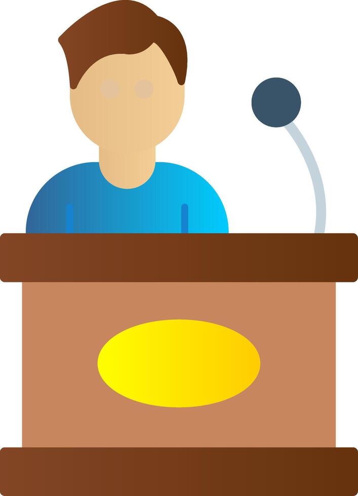 Politician Flat Gradient  Icon vector