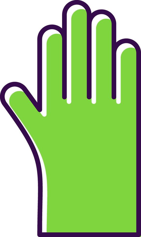 Cleaning Gloves Filled  Icon vector