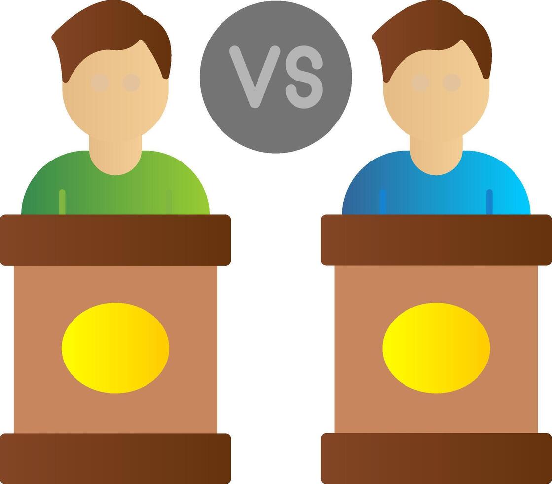 Debate Flat Gradient  Icon vector