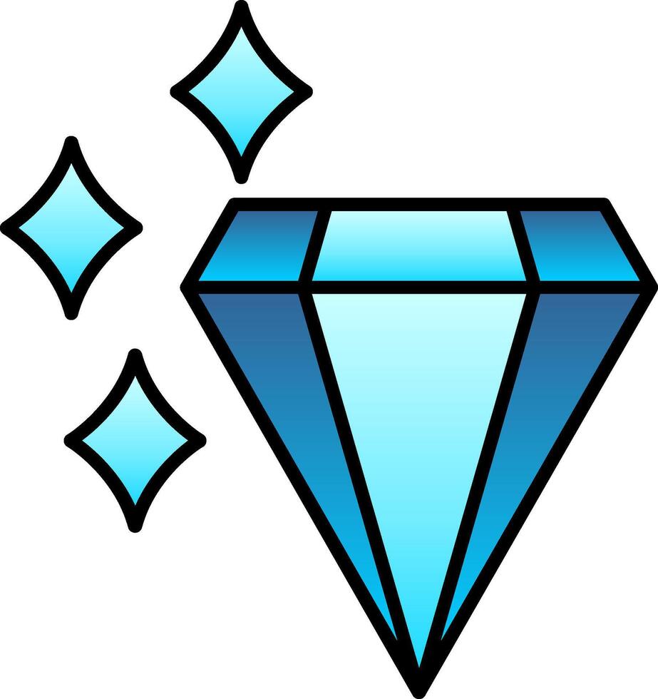Value Line Filled Gradient  Icon vector