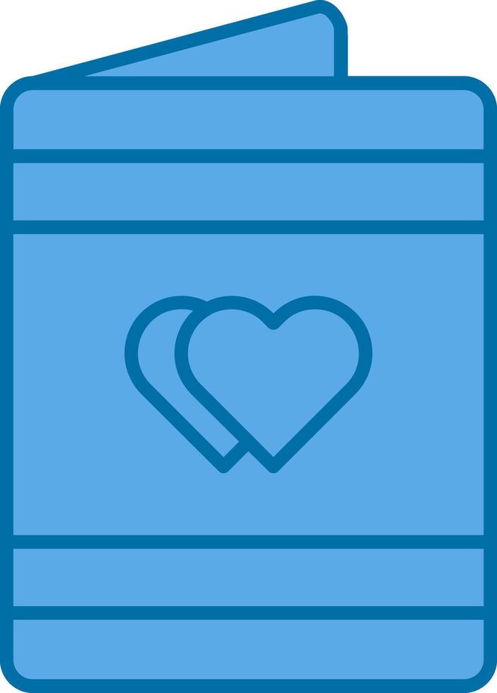 Boda tarjeta lleno azul icono vector