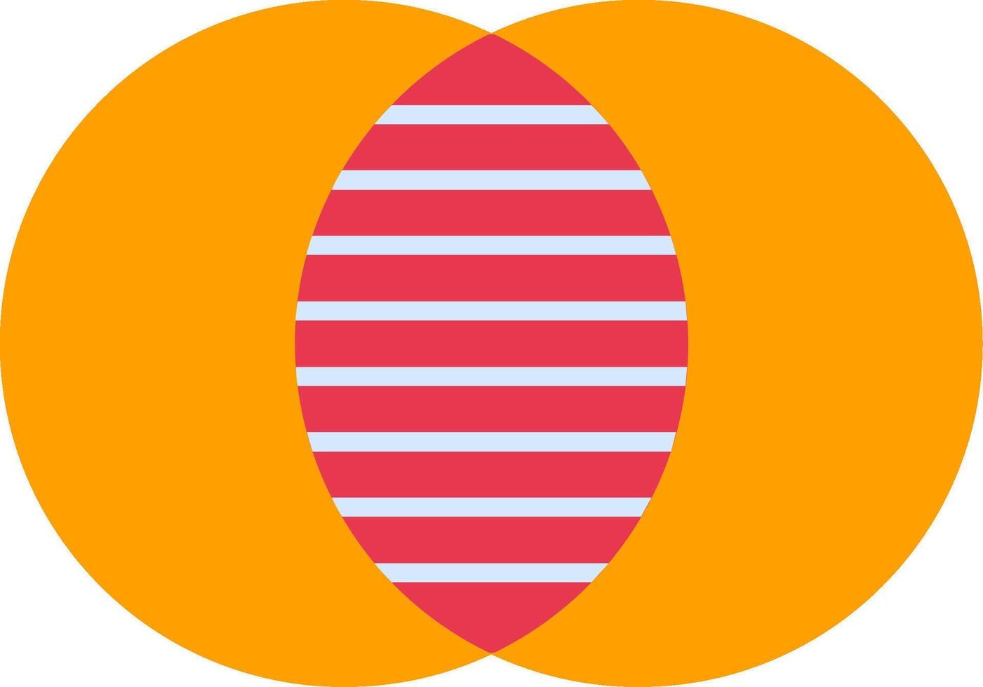 Overlap Flat Gradient  Icon vector