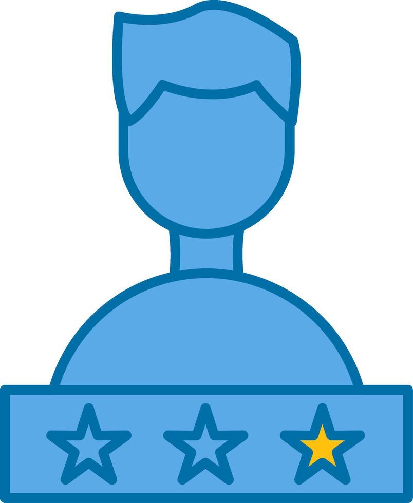 Satisfaction Filled Blue  Icon vector