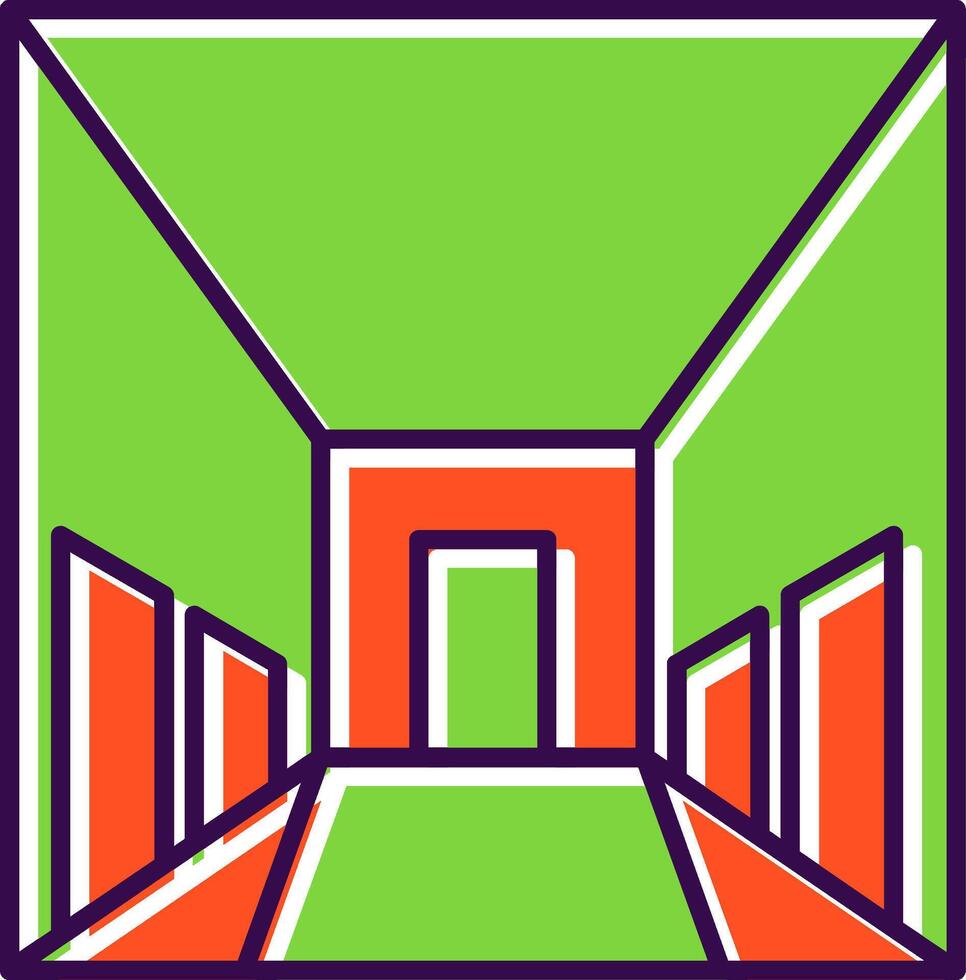 Hallway Filled  Icon vector