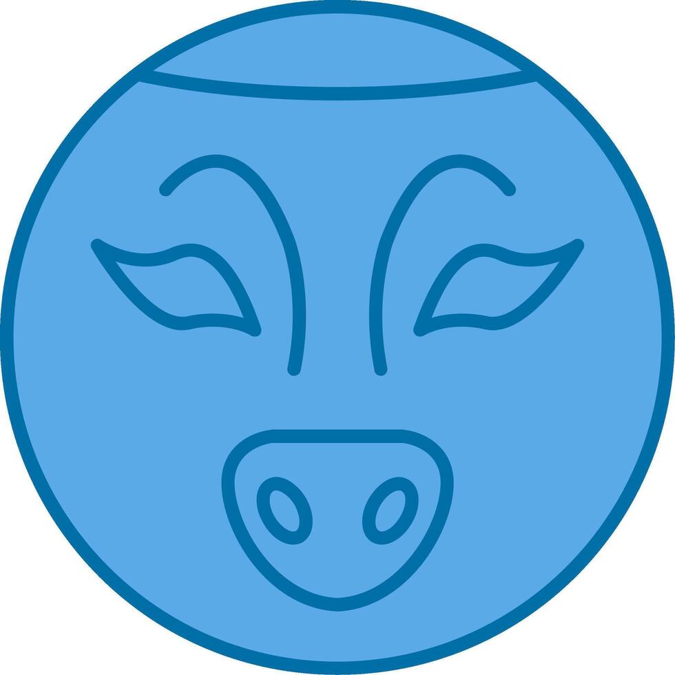 Sloth Filled Blue  Icon vector