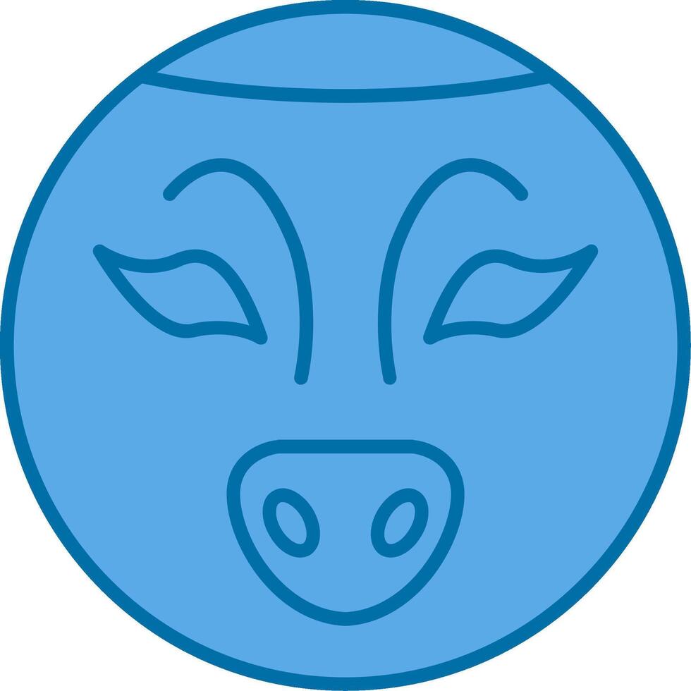 Sloth Filled Blue  Icon vector