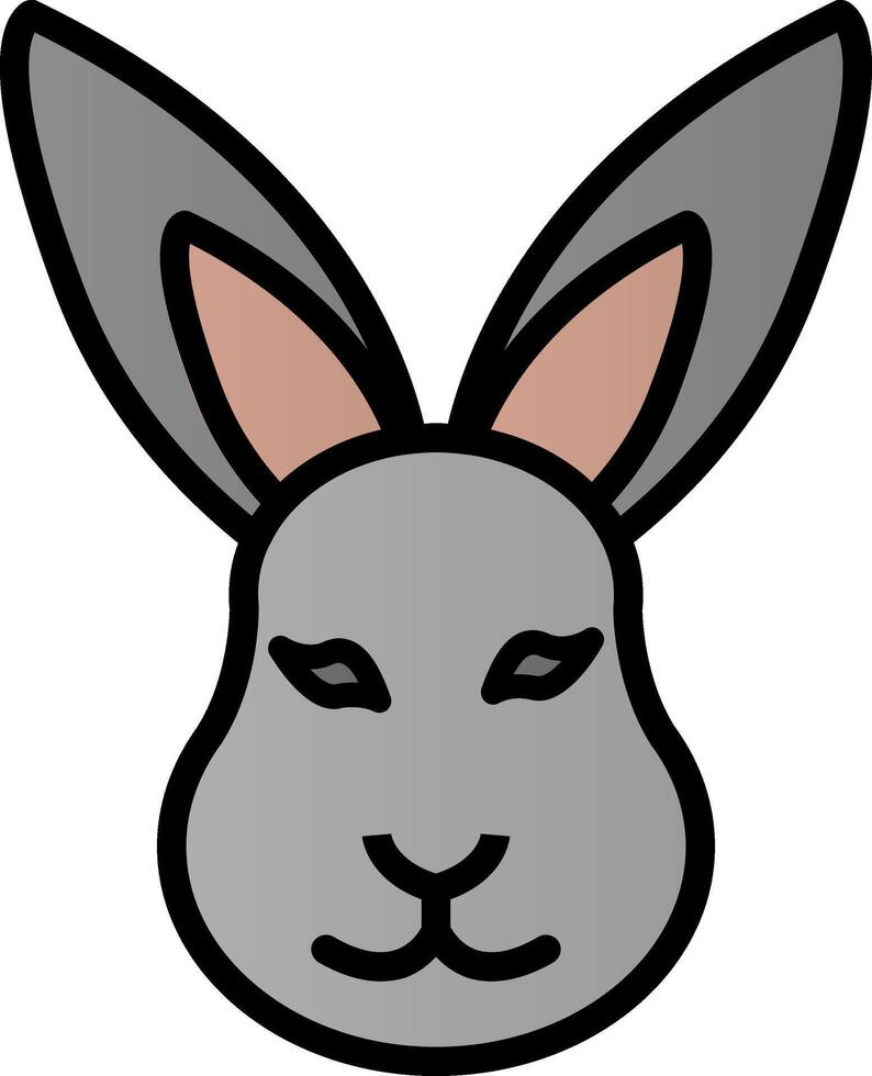 Hare Line Filled Gradient  Icon vector