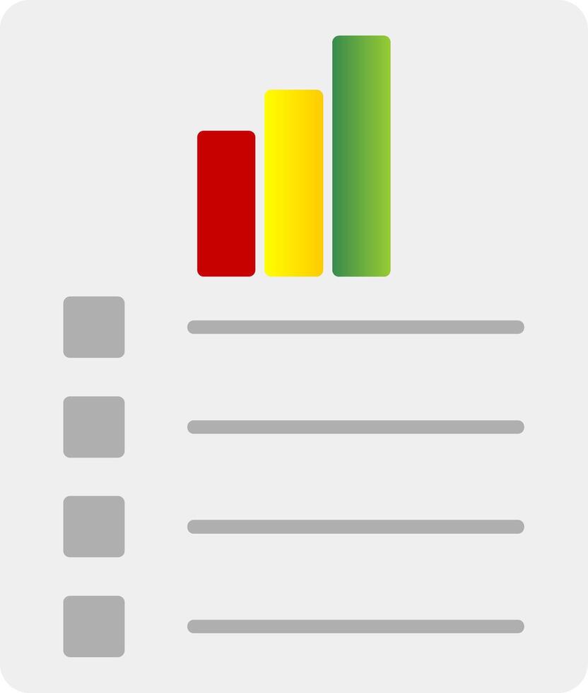 datos reporte plano degradado icono vector