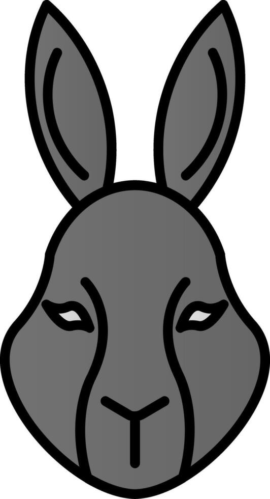 Rabbit Line Filled Gradient  Icon vector