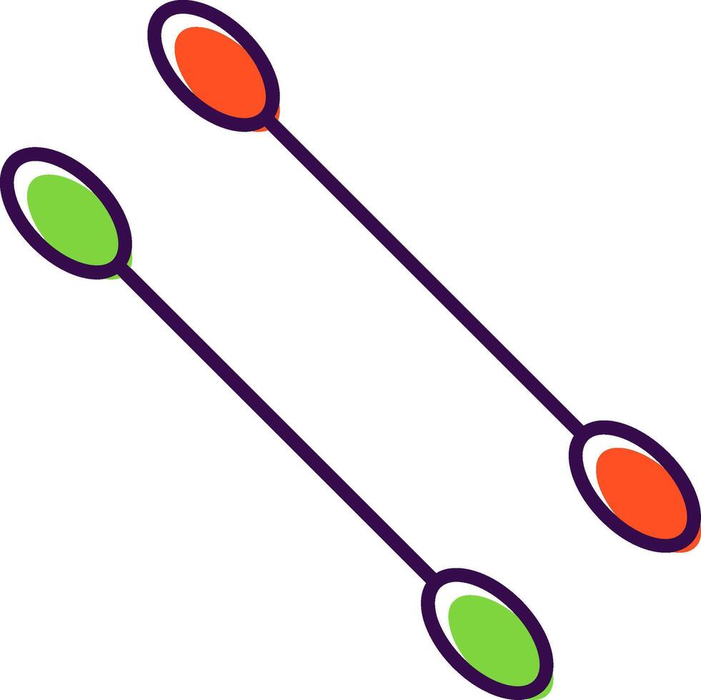 Cotton Swabs Filled  Icon vector