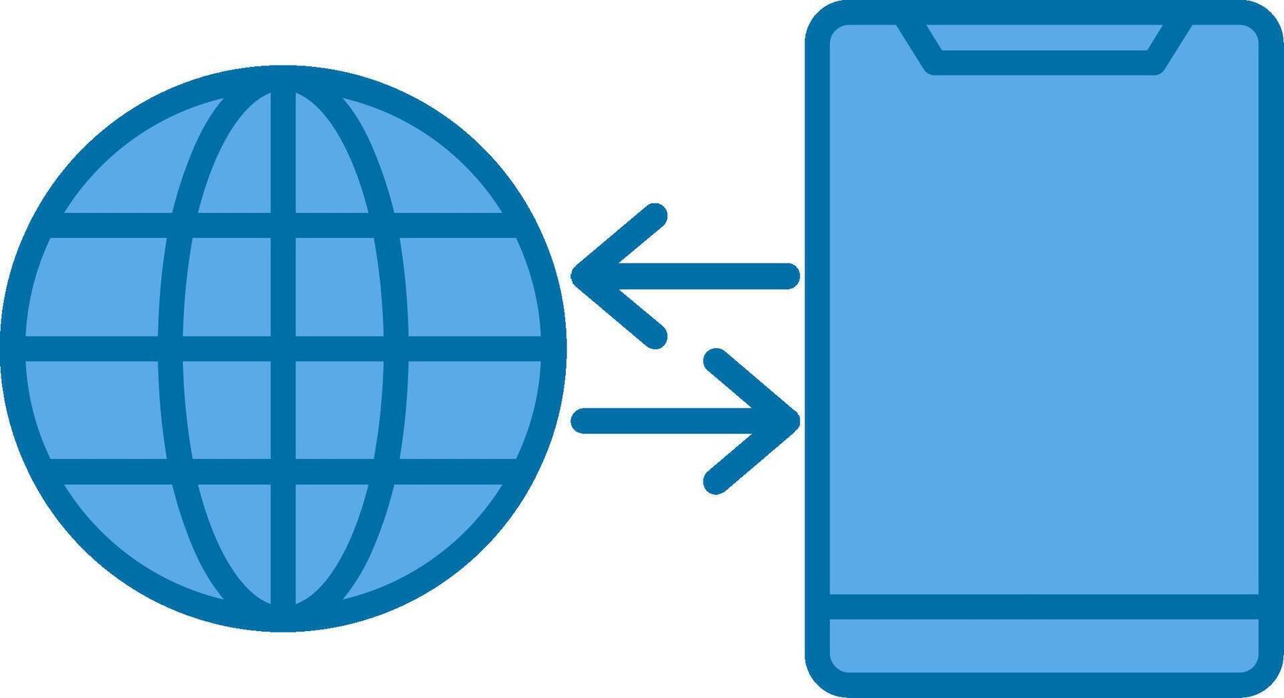 Connection Filled Blue  Icon vector