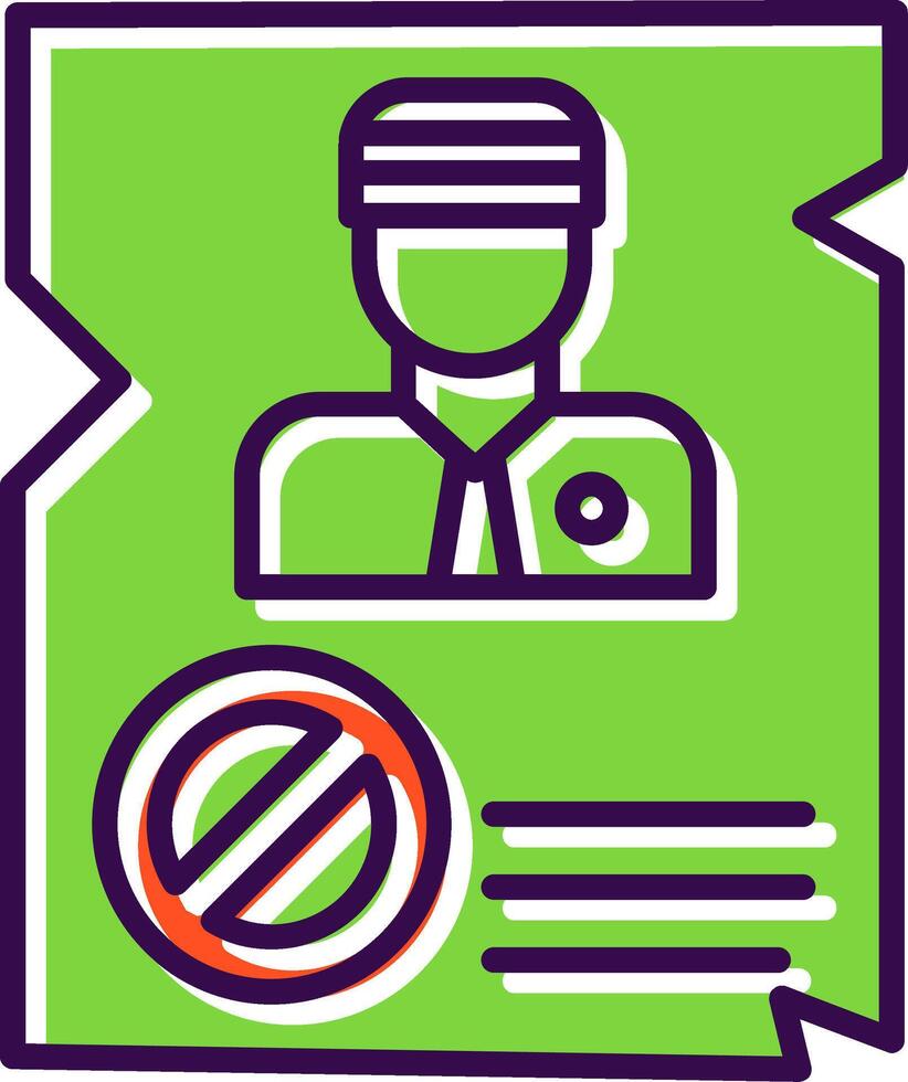 Blaklist Filled  Icon vector