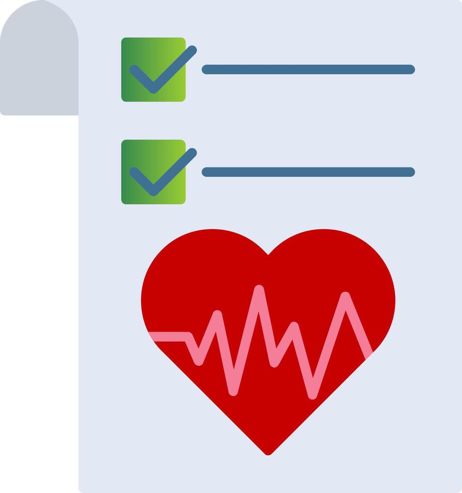 Health Graph Flat Gradient  Icon vector