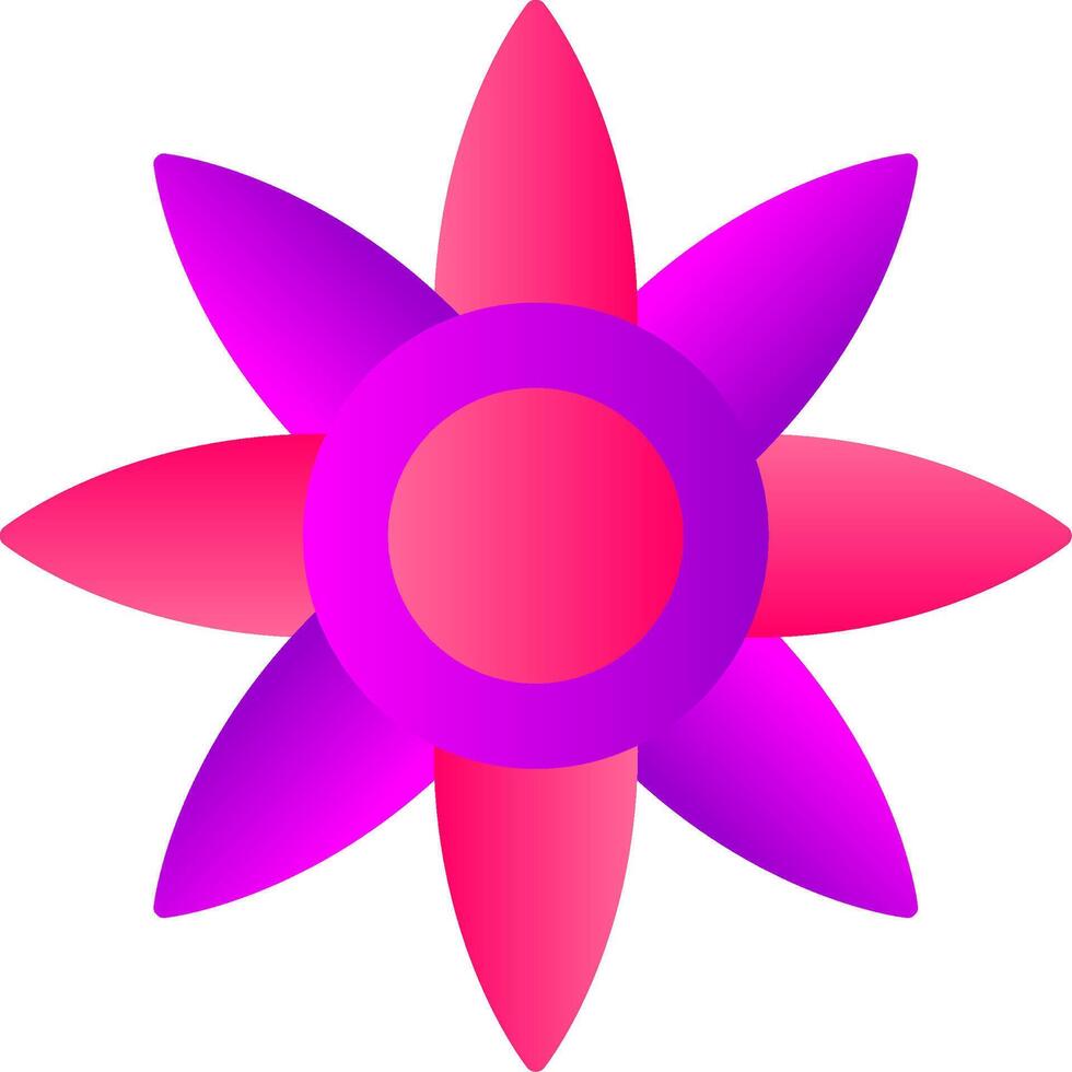 flor de pascua plano degradado icono vector