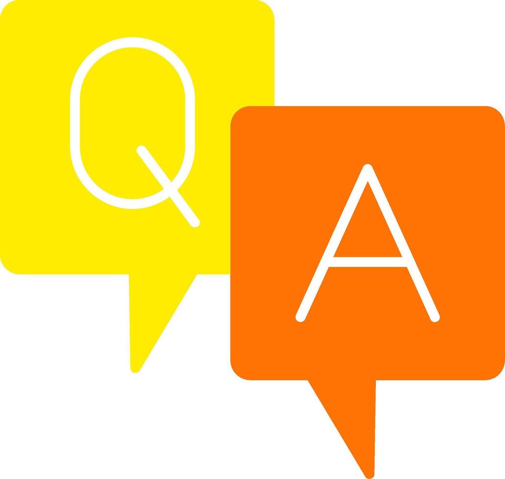 Question And Answer Flat Gradient  Icon vector