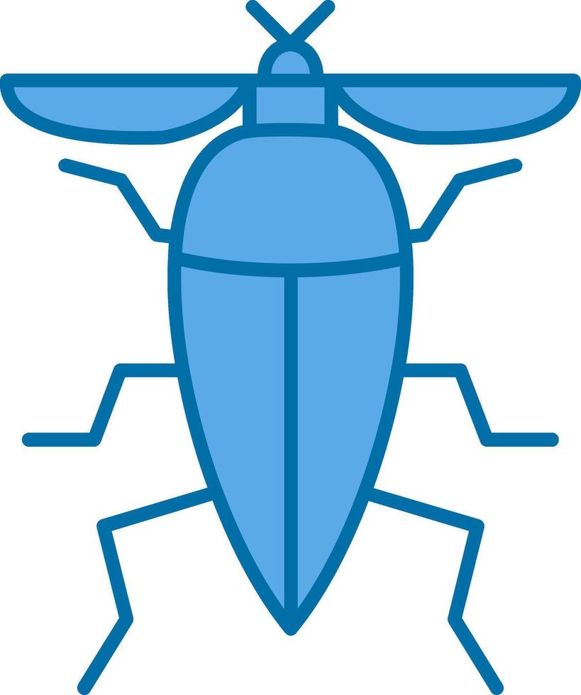 Insect Filled Blue  Icon vector