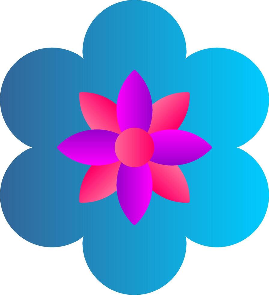 Flower Flat Gradient  Icon vector