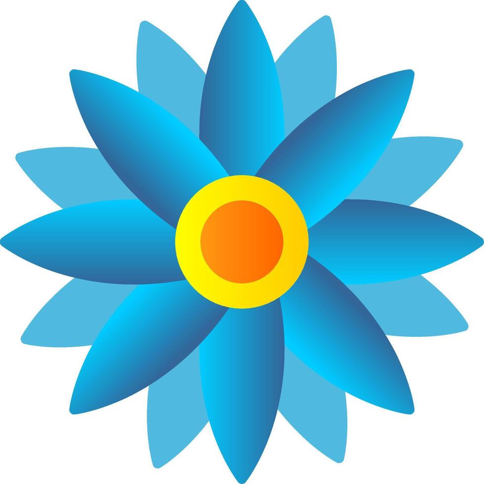 Sunflower Flat Gradient  Icon vector