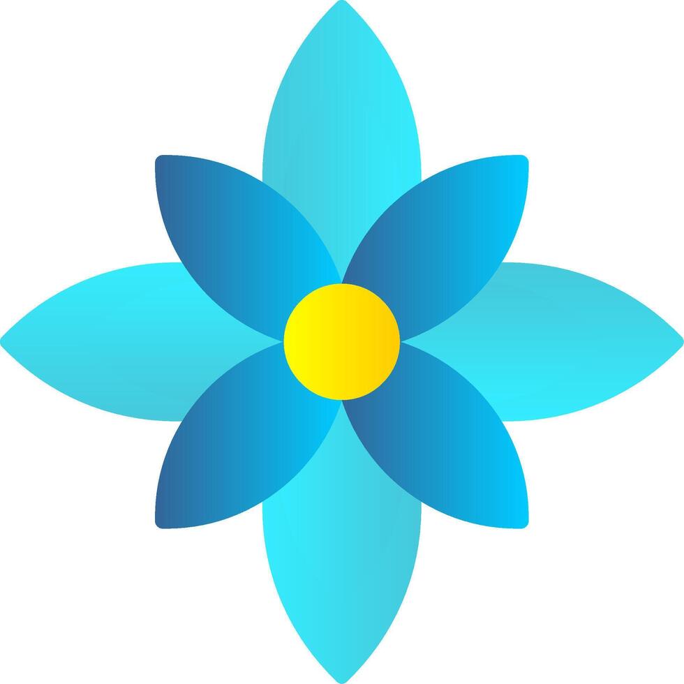 flor de pascua plano degradado icono vector