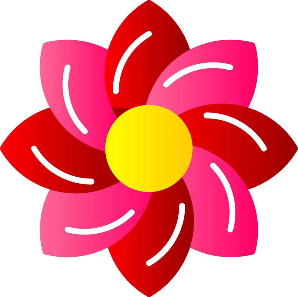 floral diseño plano degradado icono vector