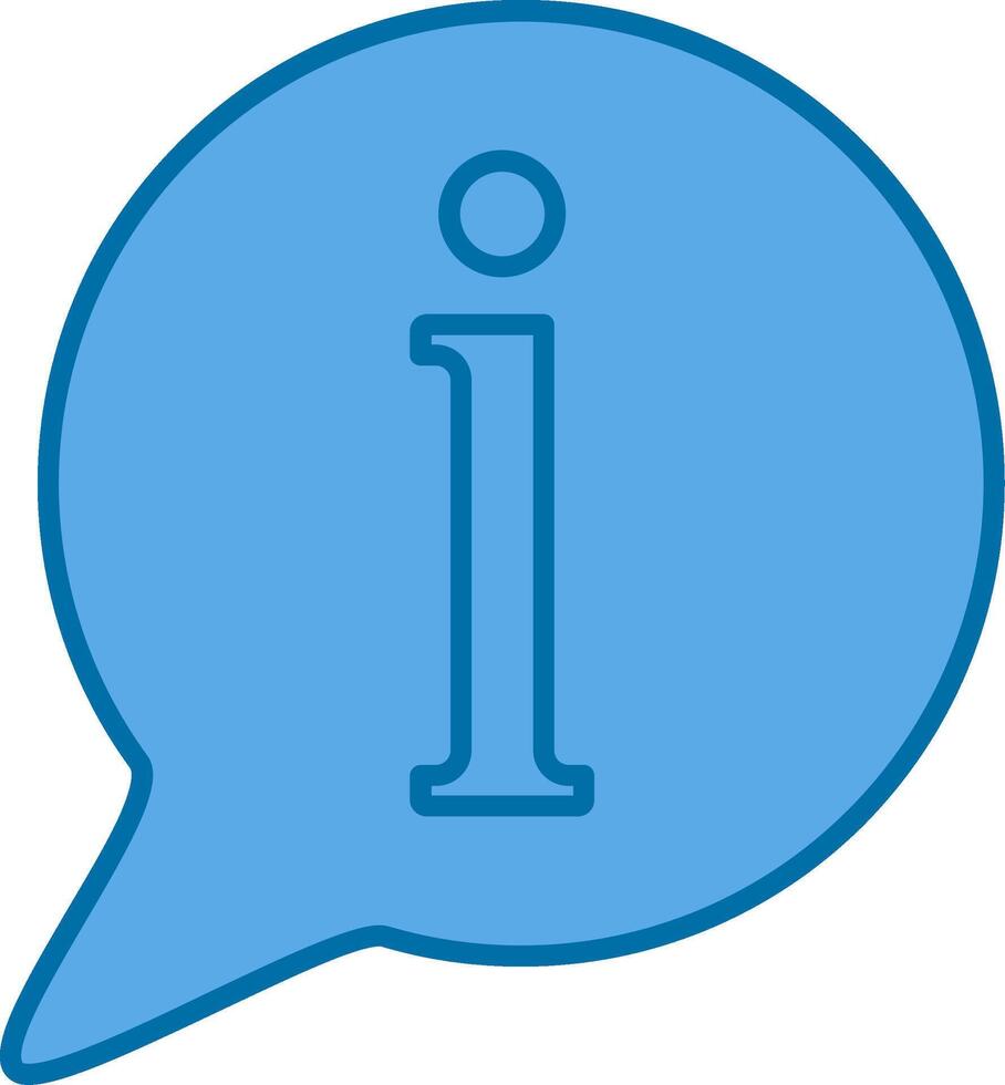 Information Filled Blue  Icon vector