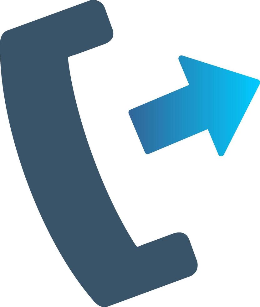 Phone Call Flat Gradient  Icon vector