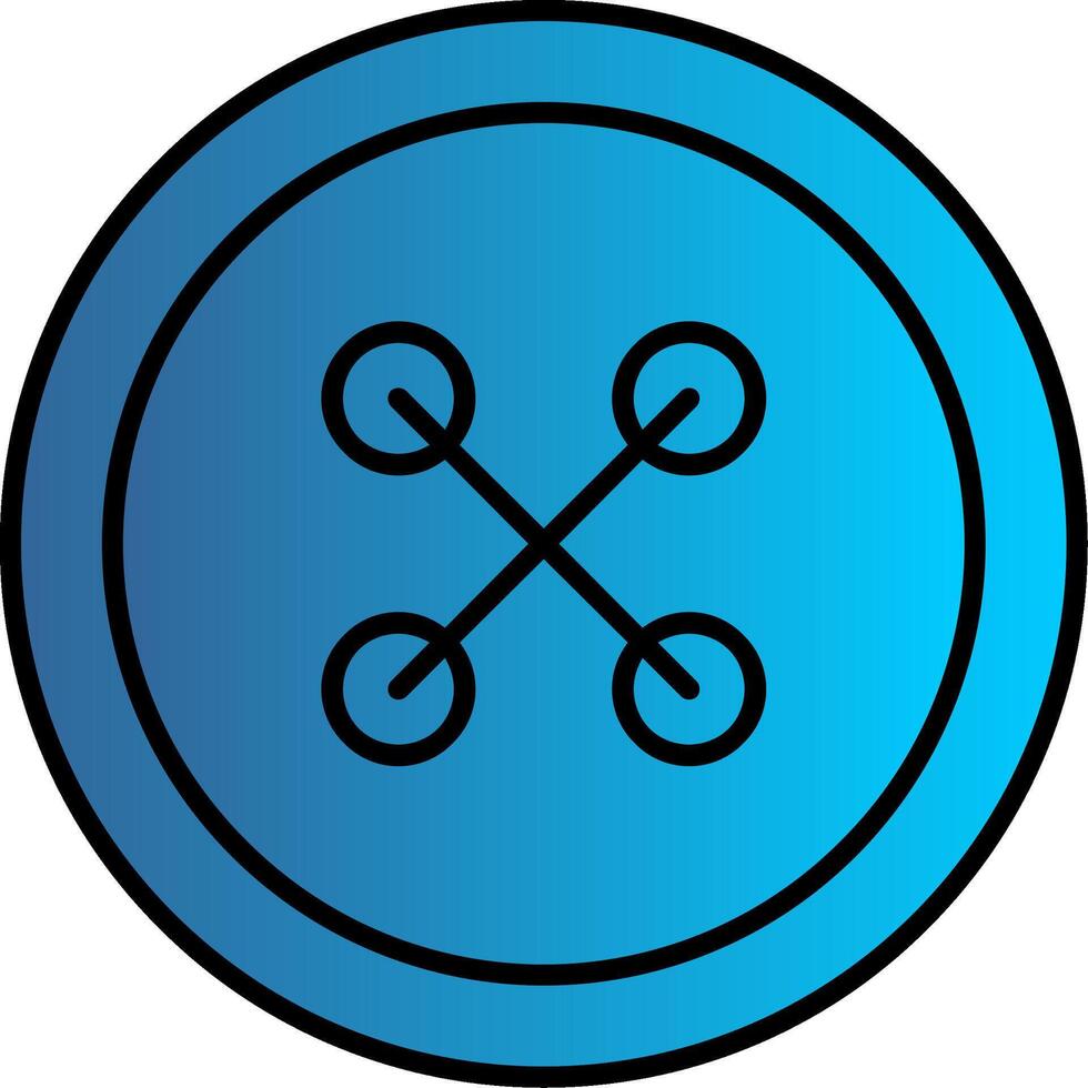 Cloth Button Line Filled Gradient  Icon vector