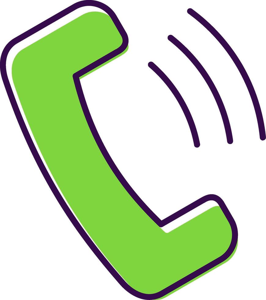 Phone Call Filled  Icon vector