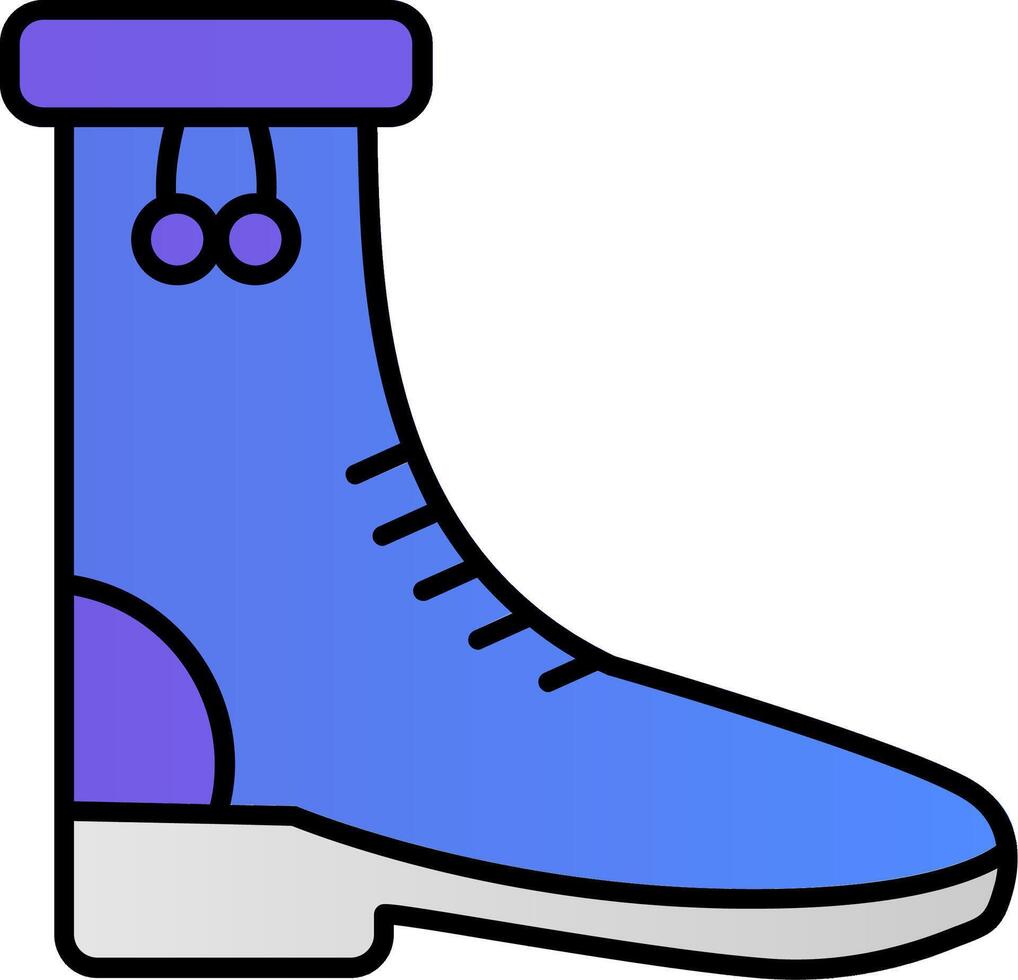 Rain Boots Line Filled Gradient  Icon vector