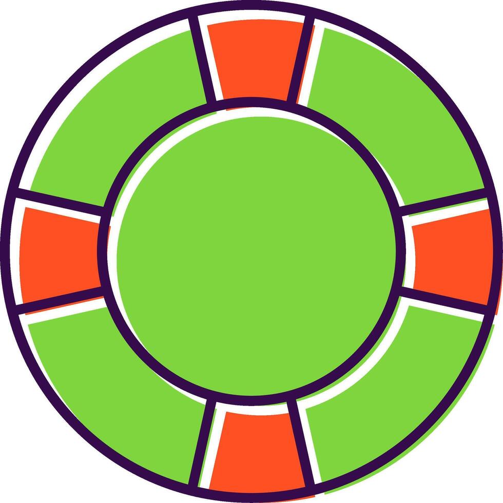 Life Saver Filled  Icon vector