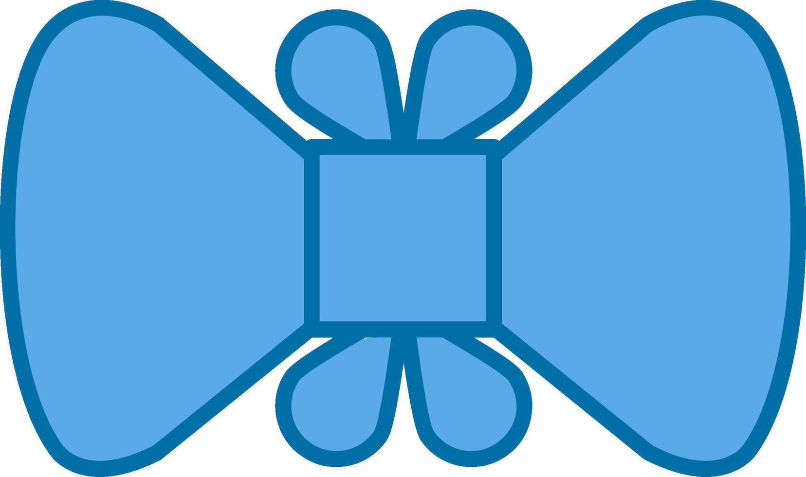 Bowtie Filled Blue  Icon vector