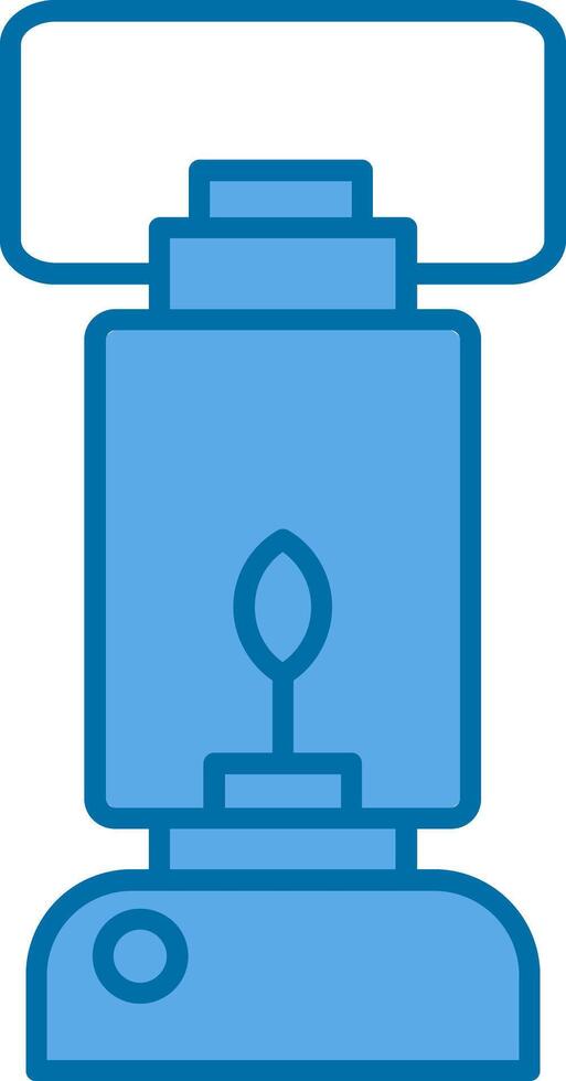 petróleo lámpara lleno azul icono vector