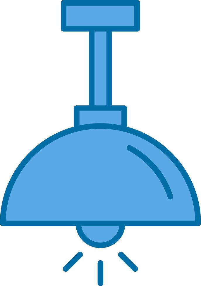 Chandelier Filled Blue  Icon vector