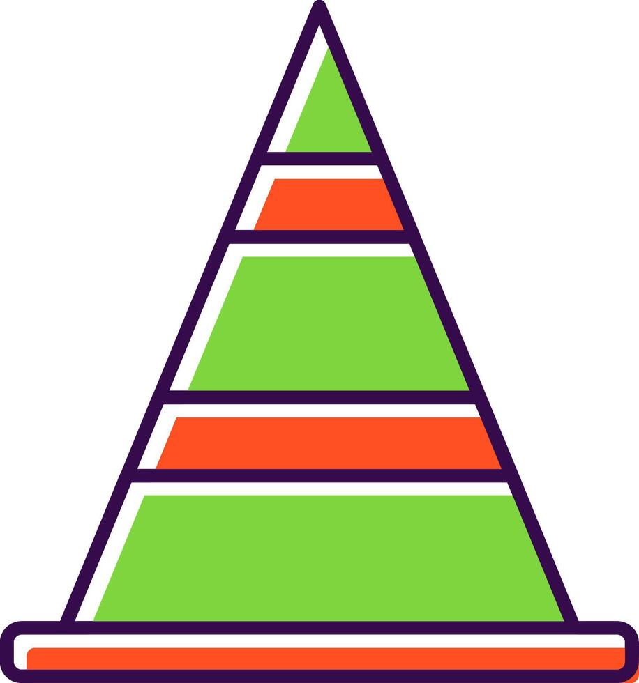 Cone Filled  Icon vector