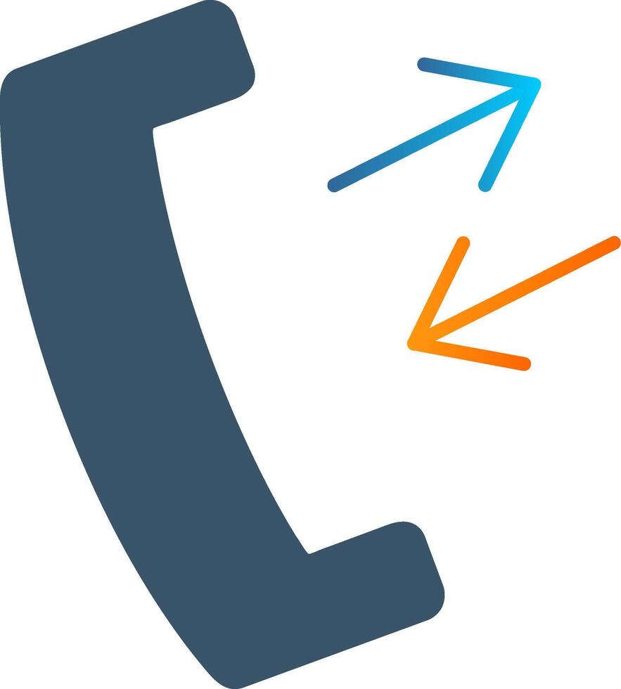 Phone Receiver Flat Gradient  Icon vector