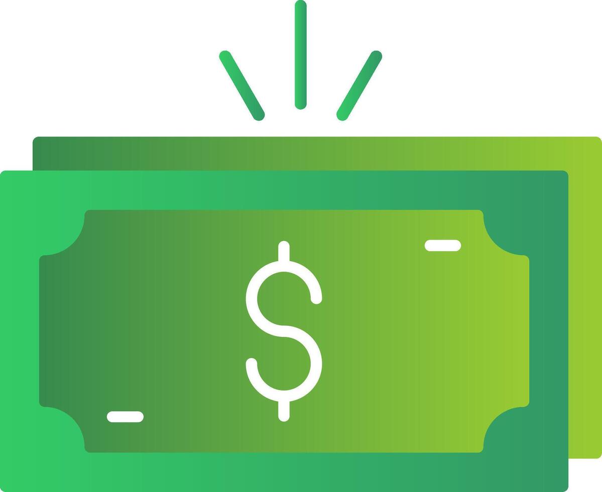 Money Flat Gradient  Icon vector