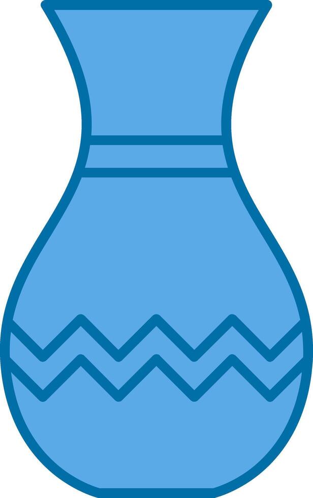 Vase Filled Blue  Icon vector