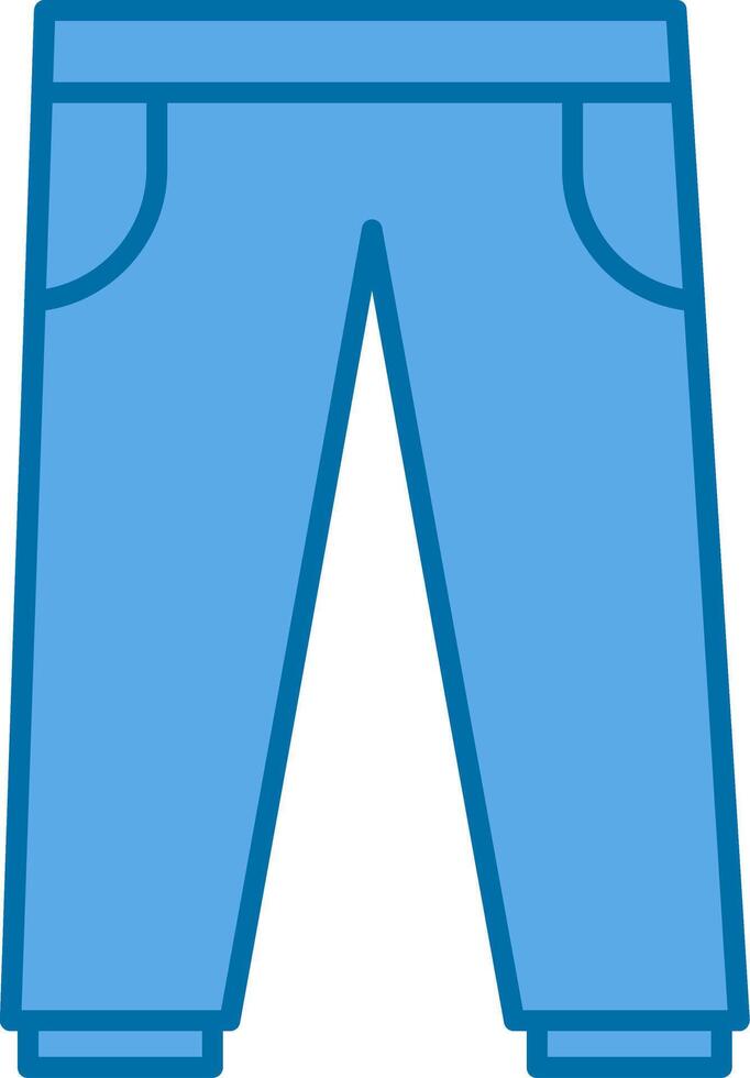 Trousers Filled Blue  Icon vector