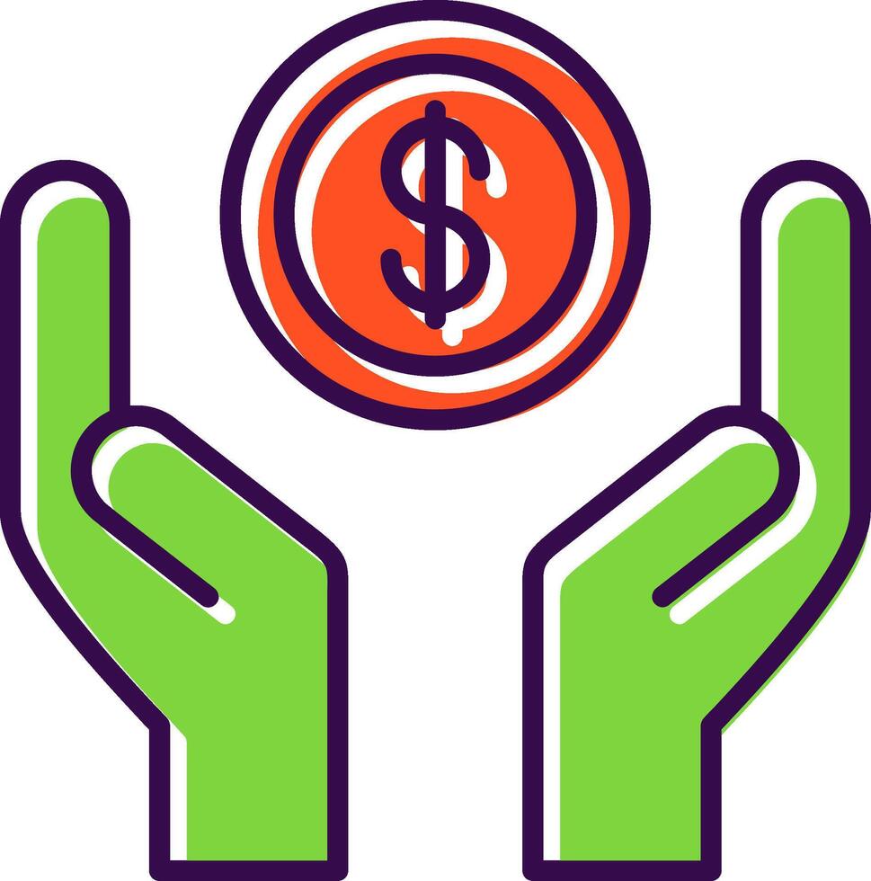 Charity Filled  Icon vector