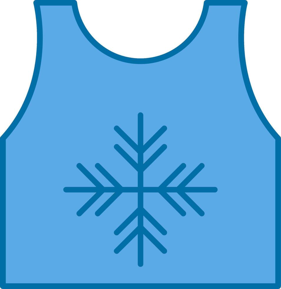 Tanktop Filled Blue  Icon vector