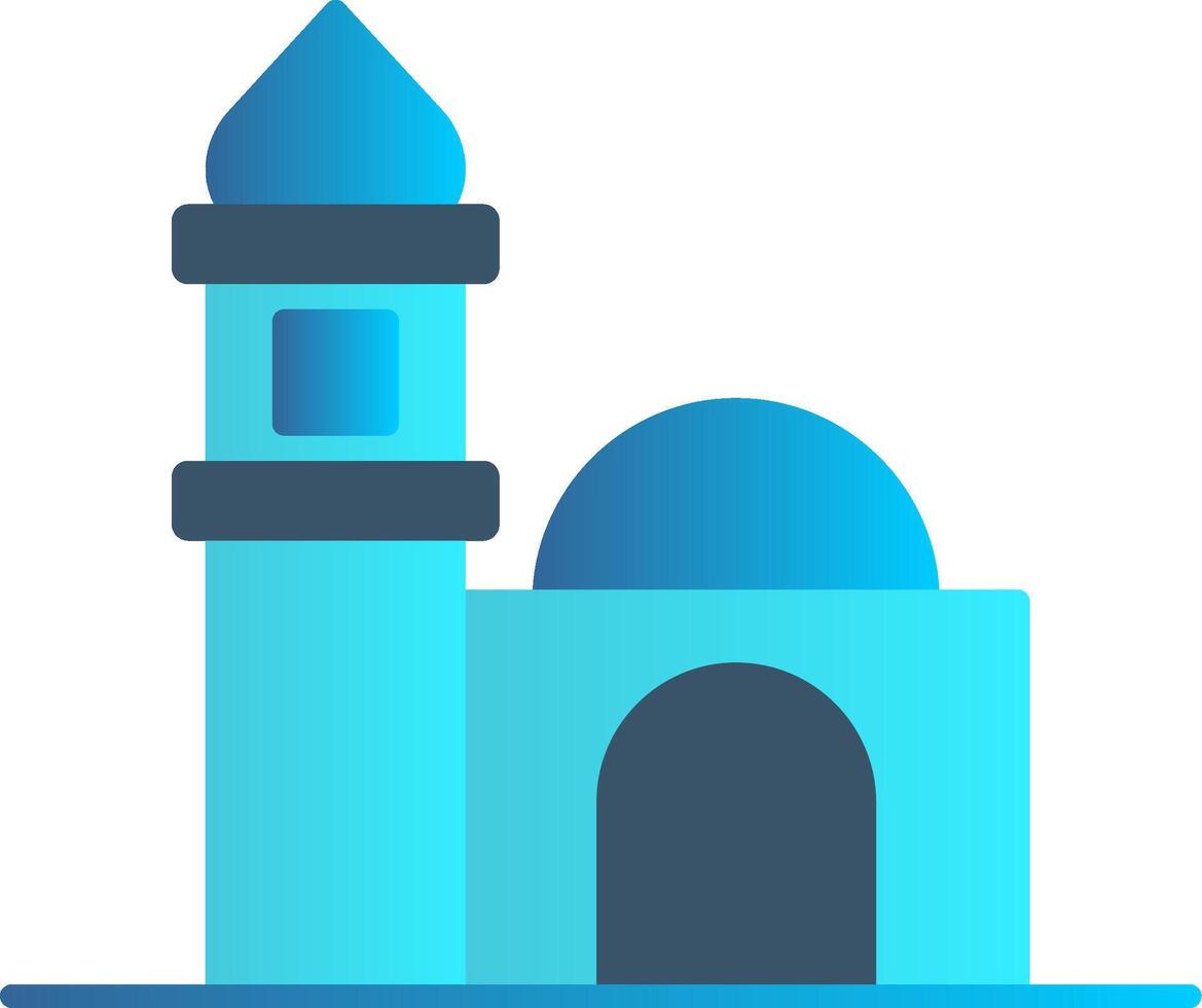 mezquita plano degradado icono vector