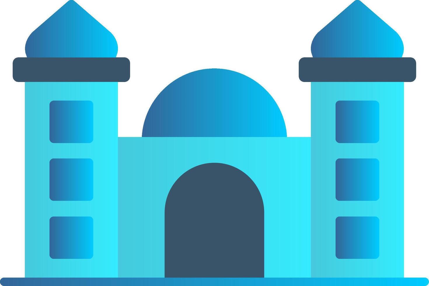 Mosque Flat Gradient  Icon vector