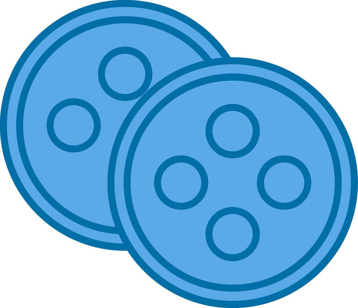 Botton Filled Blue  Icon vector